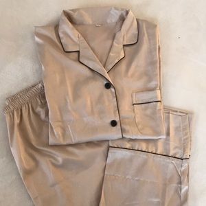 Champagne Satin Pajamas - Bride, Bridesmaid, Wedding